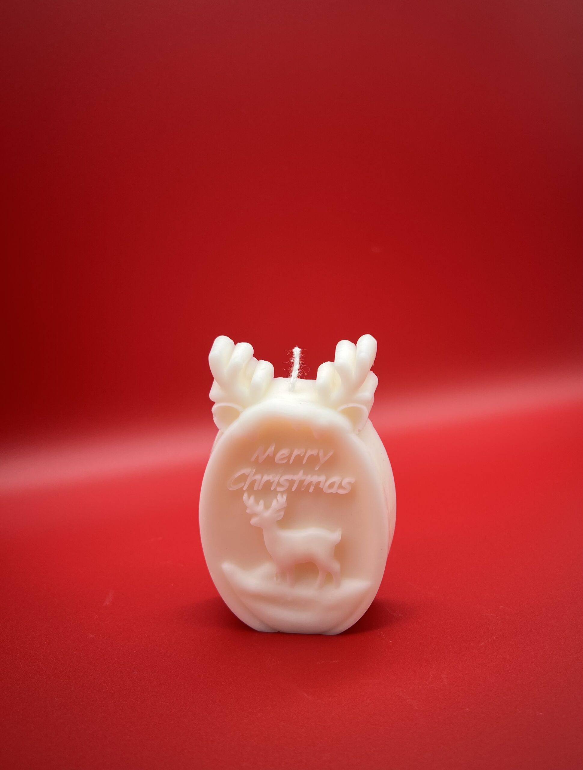 Kerze "Merry Christmas Rentier"