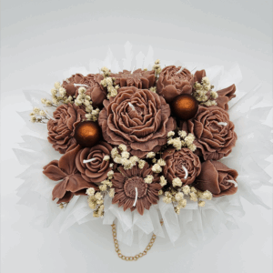 Kerzenstrauß "Rosen" - braun