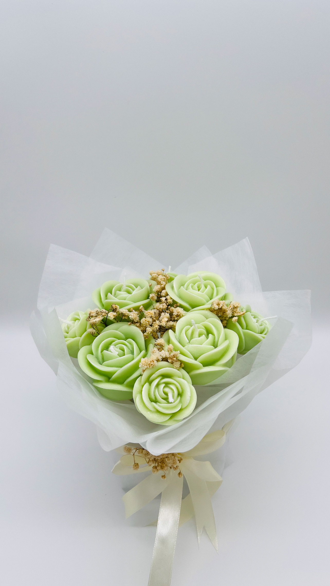 Kerzenstrauß „Rosen“ - grün – Bild 2